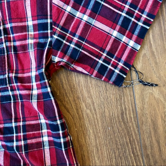 FINAL $ PACSUN Short Sleeve Distressed Button Up - Picture 6 of 8